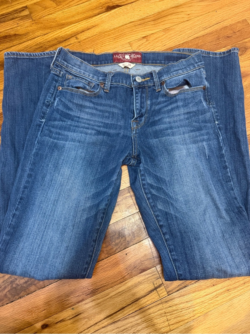 Lucky Brand Blue Denim Jeans with Red Label